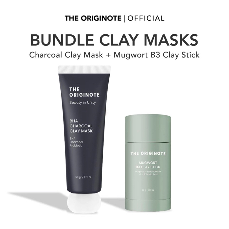 THE ORIGINOTE CLAY MASK CHARCOAL | MUGWORT