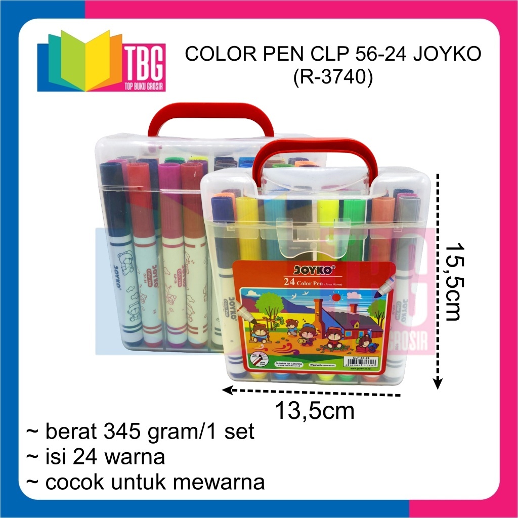 

1 SET COLOR PEN CLP-56-24 JOYKO PULPEN PENA WARNA (R-3740)