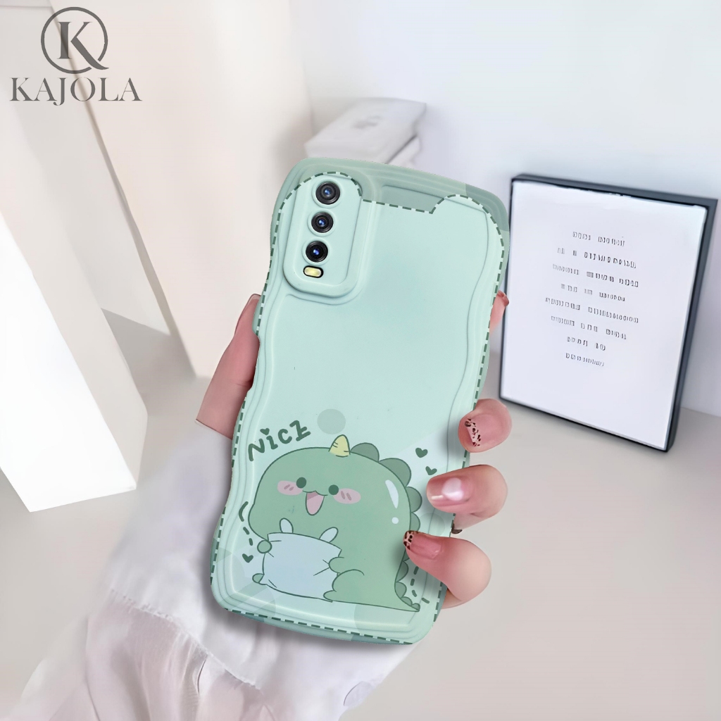 Case Gelombang VIVO Y20 / Y12S Motif Aesthetic Bahan Softcase silicon Lentur - Skin / Casing Handpon