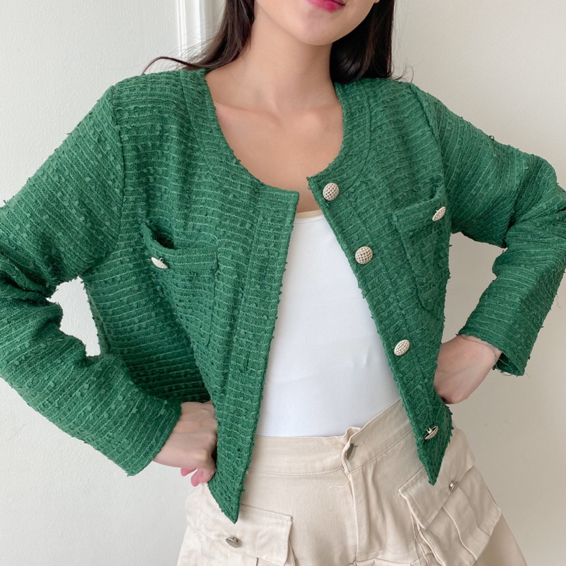 [MOLLA] BLAZER TWEED KOREA/Liza Outer/Cardigan Korea