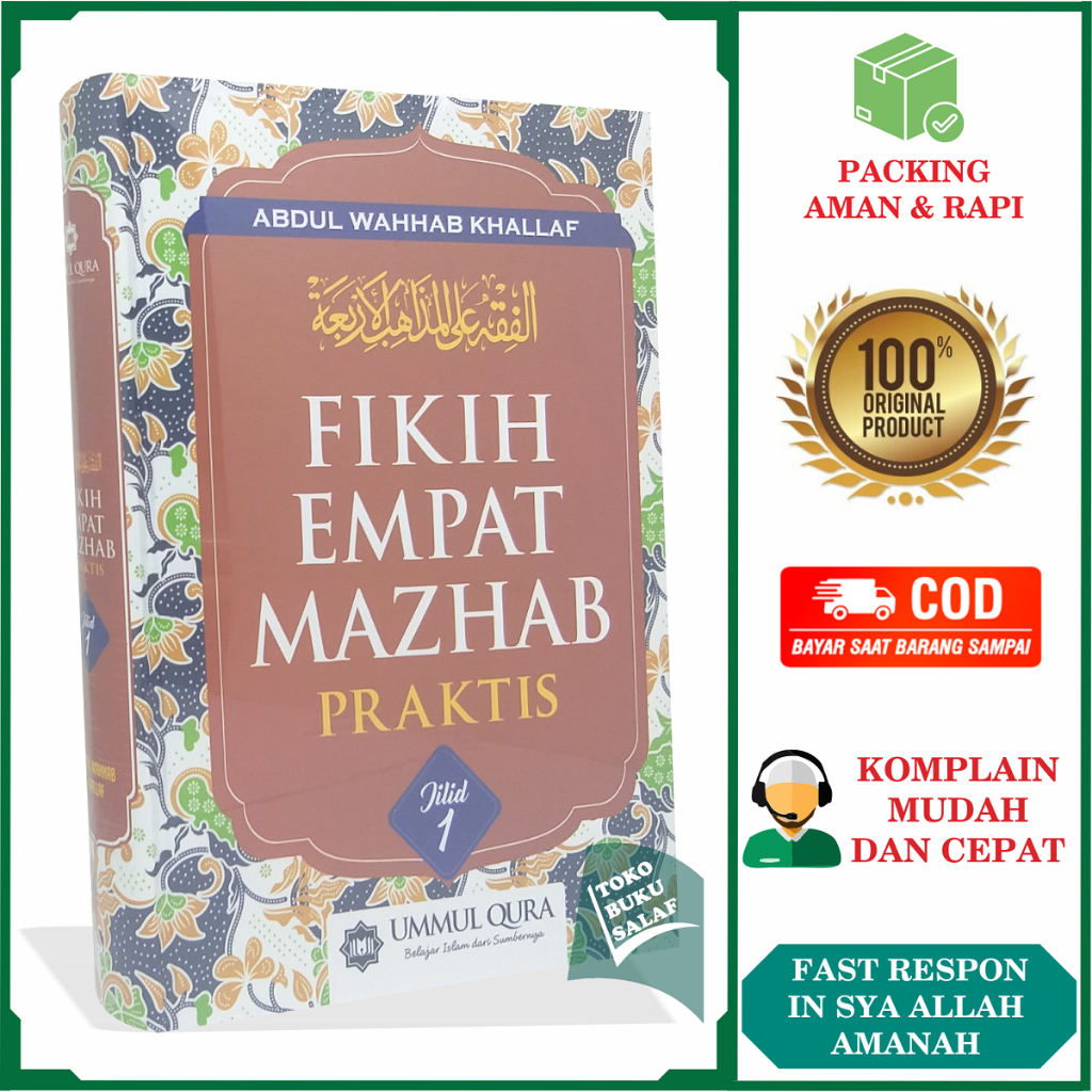 Fikih Empat Mazhab Praktis JILID 1 ORIGINAL Buku Fiqh Fiqih 4 Madzhab Lengkap Karya Abdul Wahhab Kha