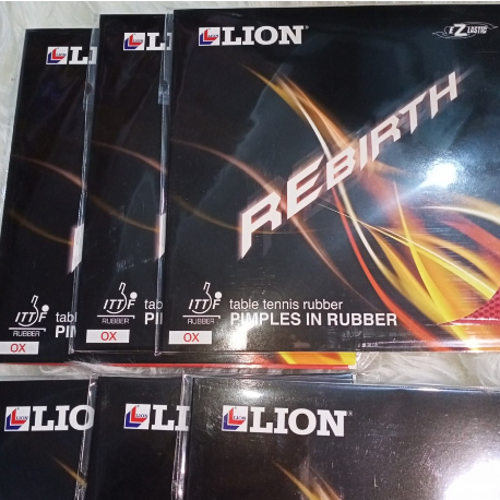 KARET PINGPONG TENIS MEJA BINTIK MEDIUM LION REBIRTH MURAH OX