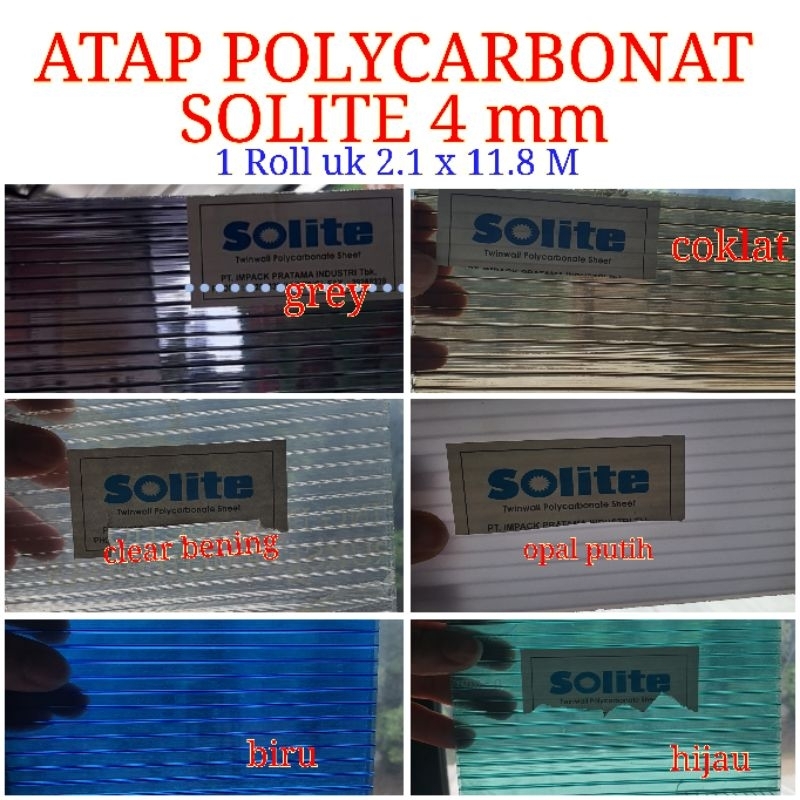 Atap Polycarbonate 4mm Solite