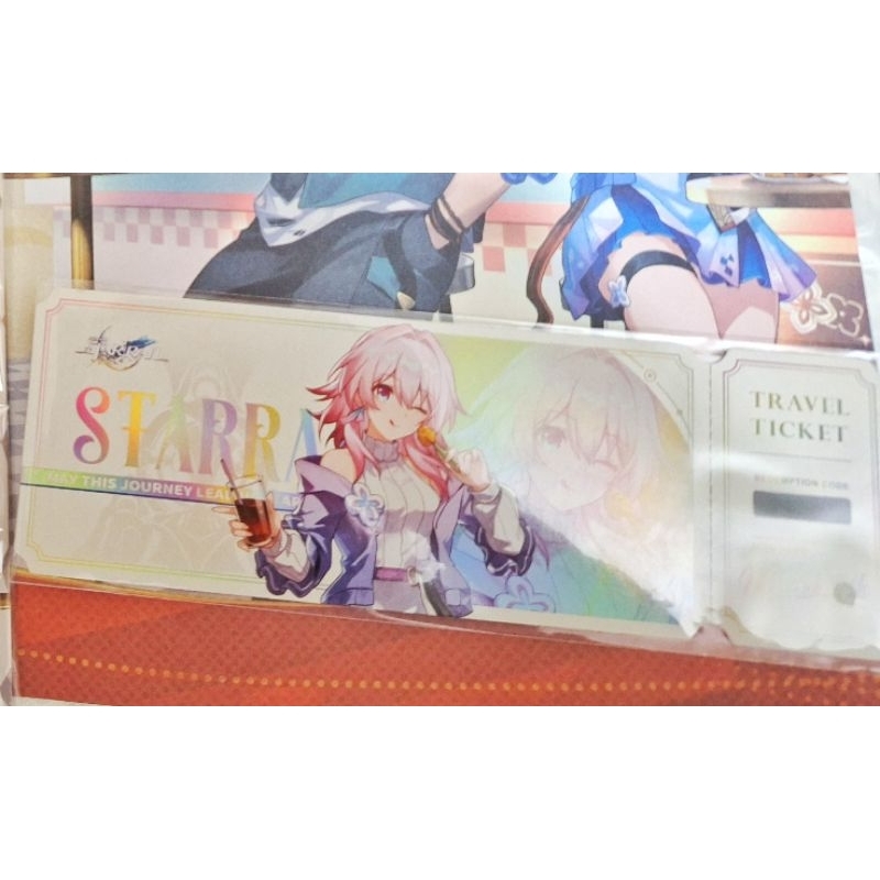 Tiket March 7th Convivium Honkai Star Rail HSR bonus postcard Jingliu Topaz