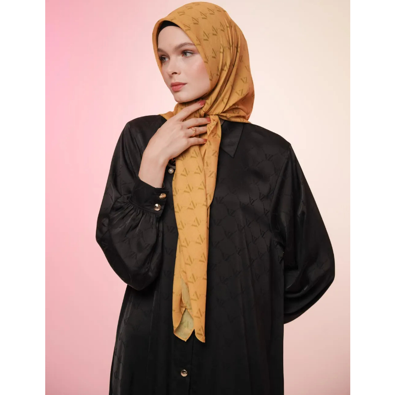Vivi Zubedi Monogram Voal Scarf - Mustard