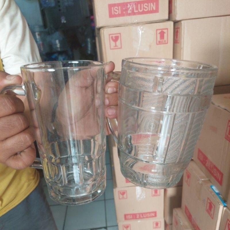 Gelas minum - gelas kaca jumbo - gelas beling - gelas bir besar - gelas jumbo