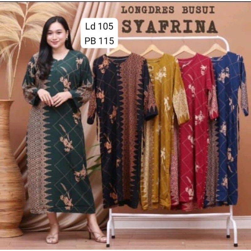 Daster Jumbo Panjang Gamis Semata Kaki | Daster Kekinian Bumil Busui Friendly Kancing Depan