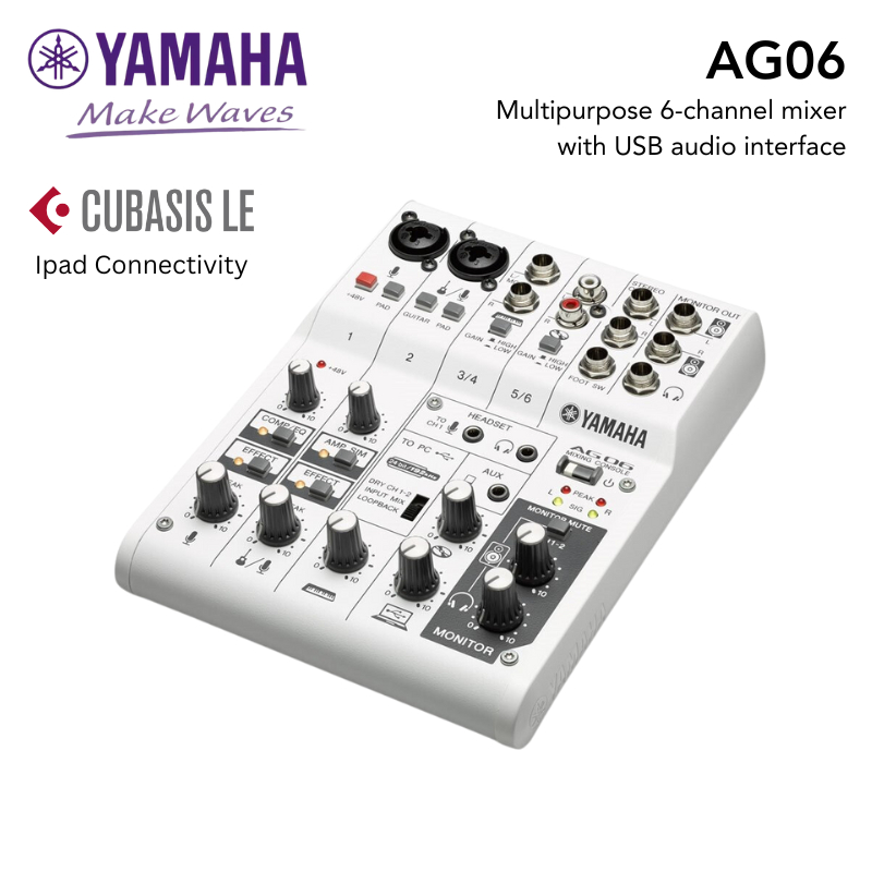 Mixer Yamaha AG06 6 Channel Mixer with USB Audio Interface Original