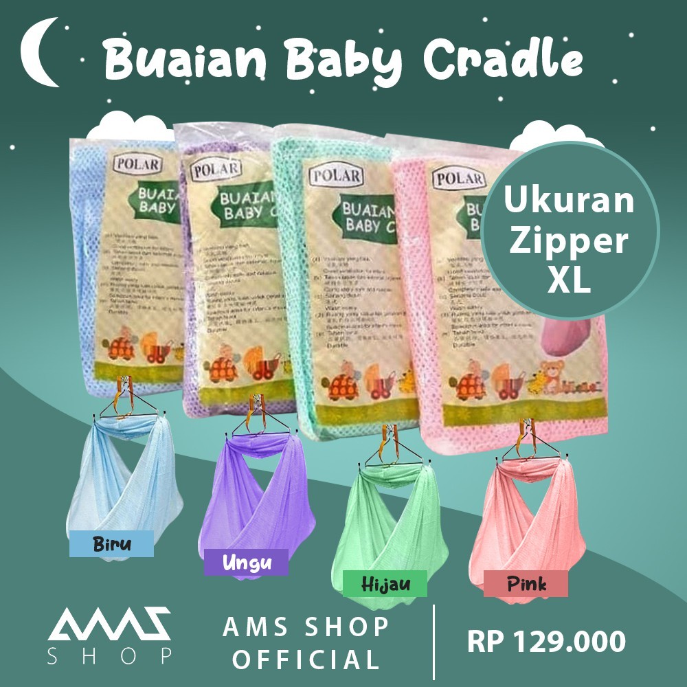 KAIN AYUNAN BAYI POLAR JUMBO ZIPPER/ BASIC BUAIAN BAYI POLAR