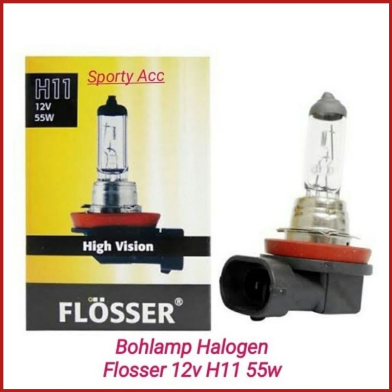 Bohlamp Halogen H11 12V 55W Merk Flosser