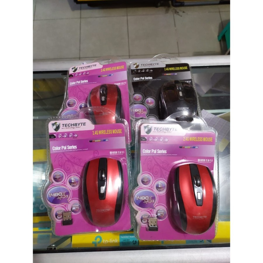 Wireless Mouse Techbyte - Hitam