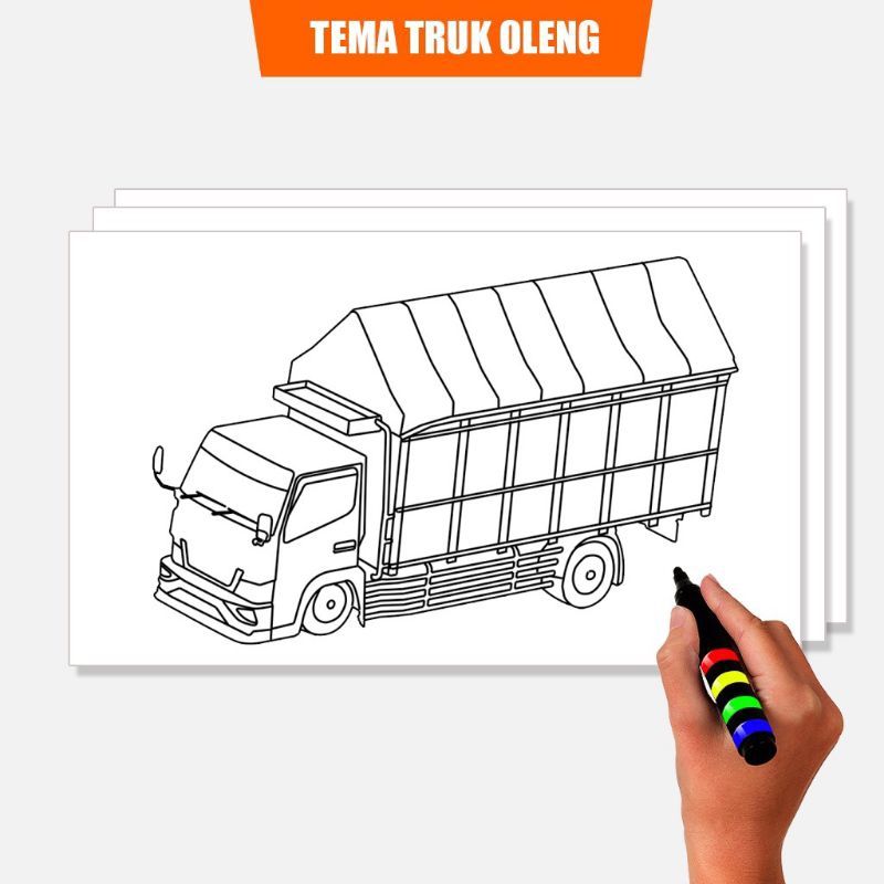 

Gambar Sketsa Mewarnai Tema Truk Oleng Untuk Anak-Anak