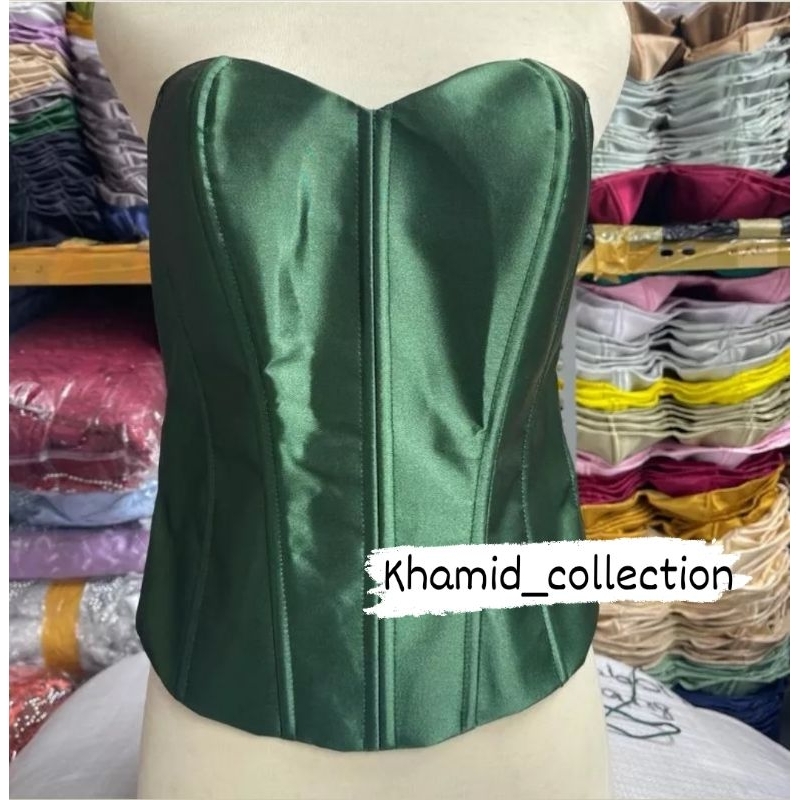 TOP Longtorso dalaman kebaya~KAMISOL SATEN~TULANG 8-12~KEMBEN TALI BELAKANG~Kamisol daleman kebaya b