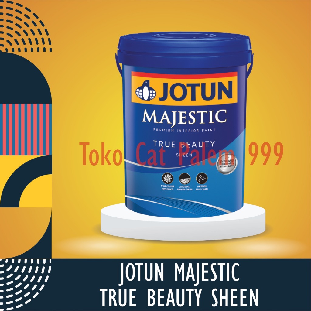 CAT TEMBOK INTERIOR JOTUN MAJESTIC TRUE BEAUTY SHEEN WARNA WHITE 20 LITER