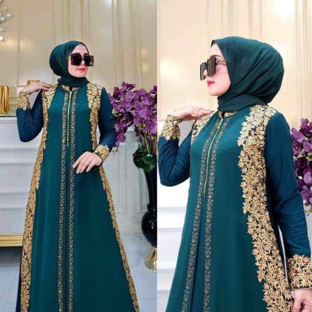 Gamis Abaya Turkey Terbaru 2023 Bordir Mewah - Abaya Mewah Elegan - Abaya Turki Terbaru Mewah 2023 W