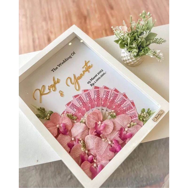Bingkai Mahar pernikahan Minimalis Anggrek
