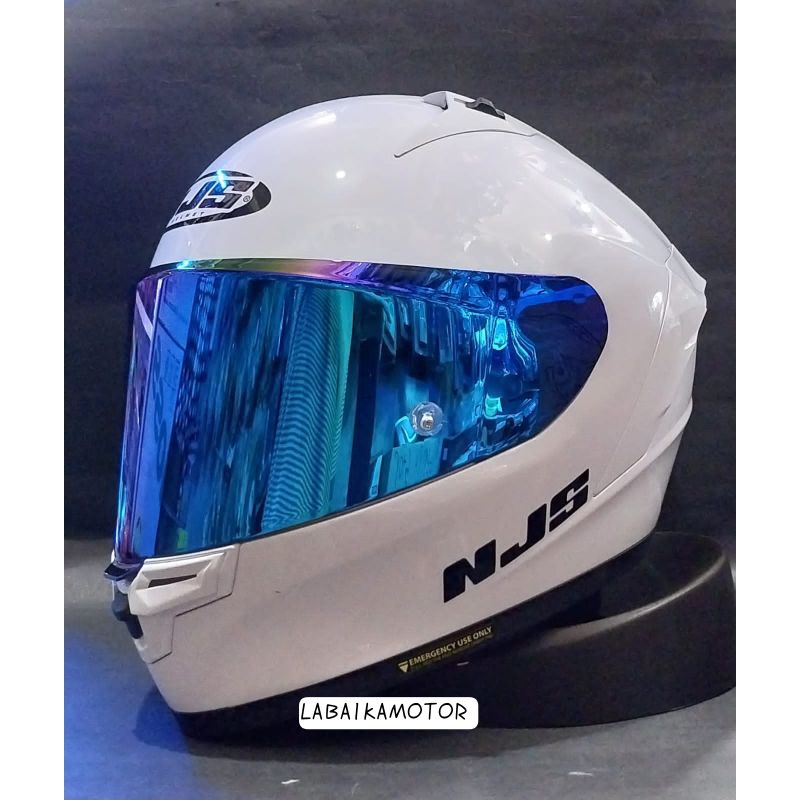 HELM NJS ZX-1R POLOS | FULL FACE- helm paket ganteng