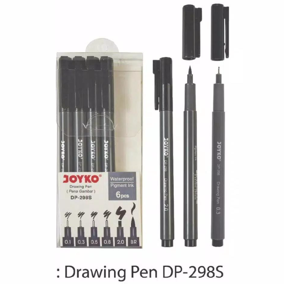 

➧➣✩✸ Drawing Pen Set Joyko DP-298S (isi 6 pcs) Model Terkini