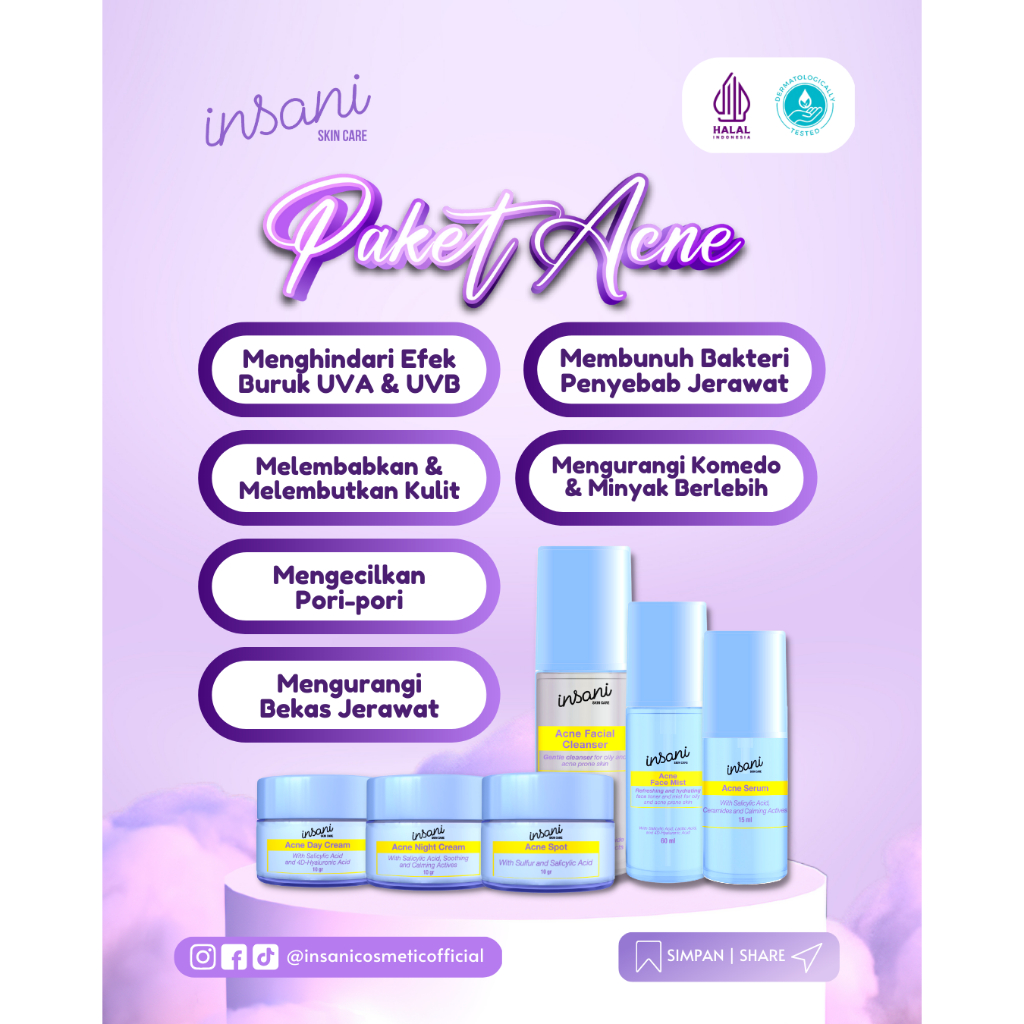 Paket Acne Insani Skincare - Insani Cosmetic - Insani skincare, insani skincare BPOM, insani skincar