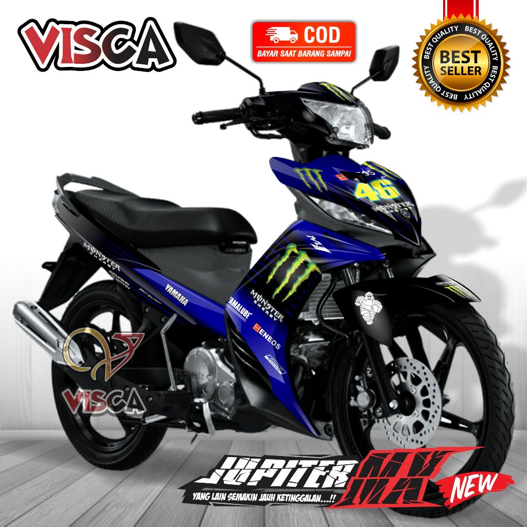 Decal Stiker Variasi Jupiter MX 135 Full Body Sticker MX 135 Full Blok