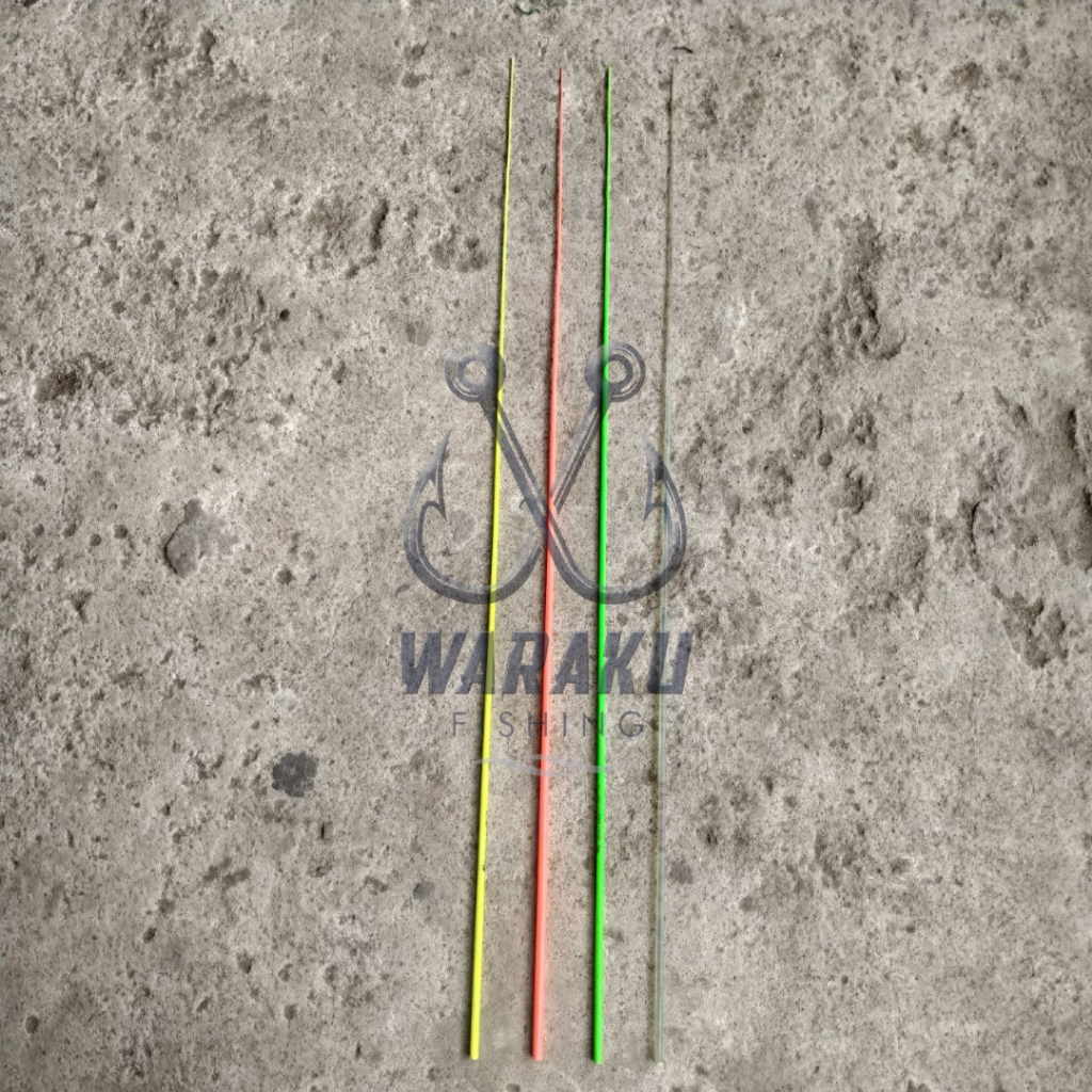 5 PCS Blank Joran RHINO Fiber Solid Action Medium Tanpa Ring warna Random