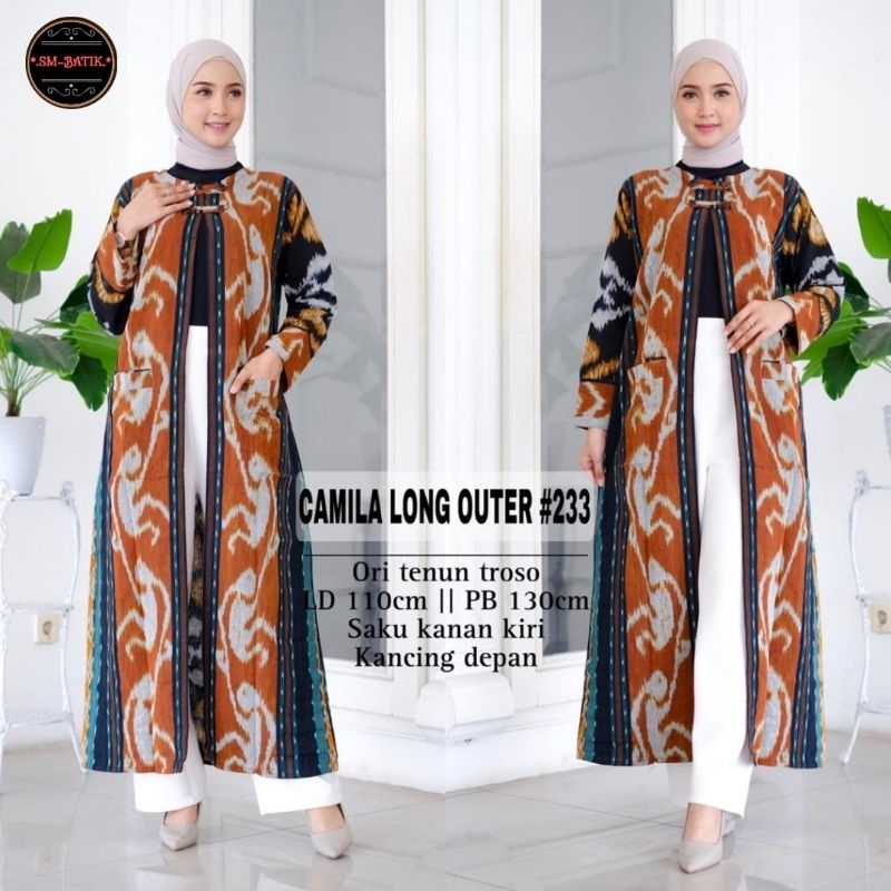 Camila long outer,Cardigan Tenun