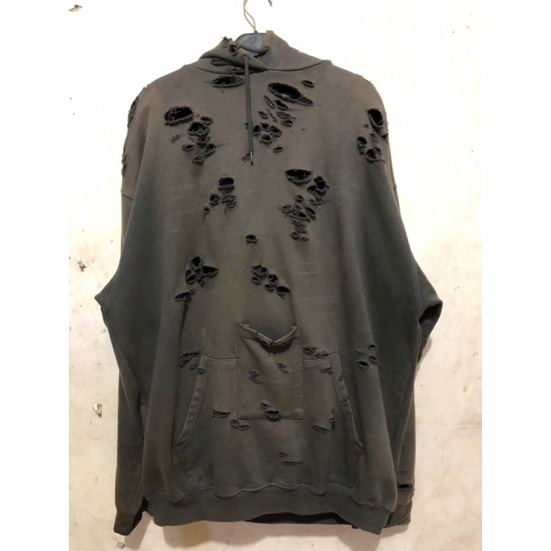 Balenciaga phone pocket hoodie destroyed