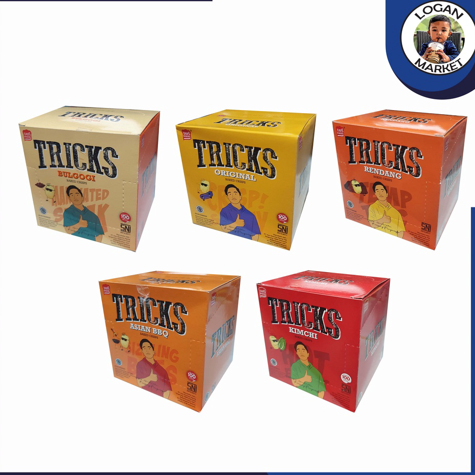

Ready Tricks Snack Baked Chips Potato Kentang Box Isi 10 Original Barbeque BBQ Kimchi Rendang Bulgogi
