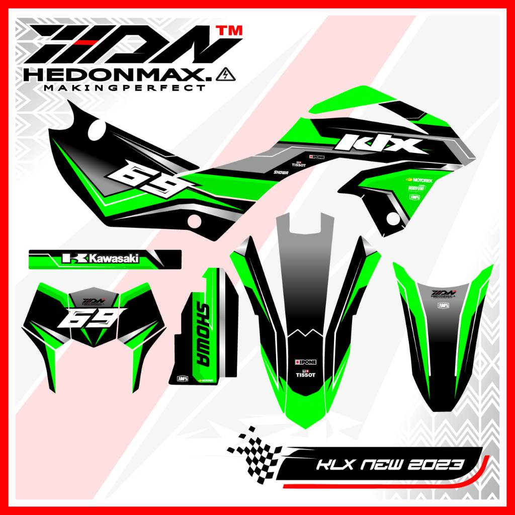 Decal KLX 150 SM SE 2023 - Stiker Fullbody KLX 2023 Simpel v2