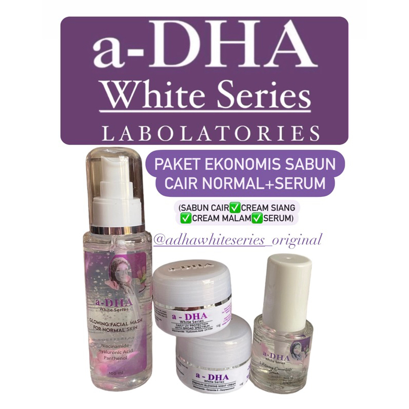 PAKET NORMAL SABUN CAIR+SERUM ADHA WHITE SERIES ORIGINAL