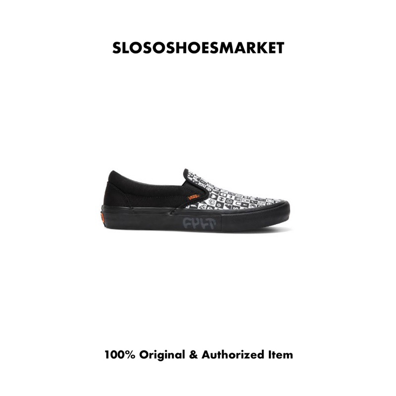 Vans Slip On Pro - Cult Checkerboard Black 100% Original / RESMI