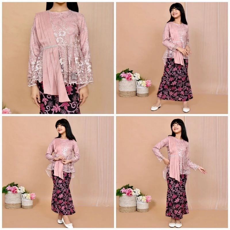 Kebaya anak Selendang AURORA/Kebaya modern/Kebaya anak tanggung