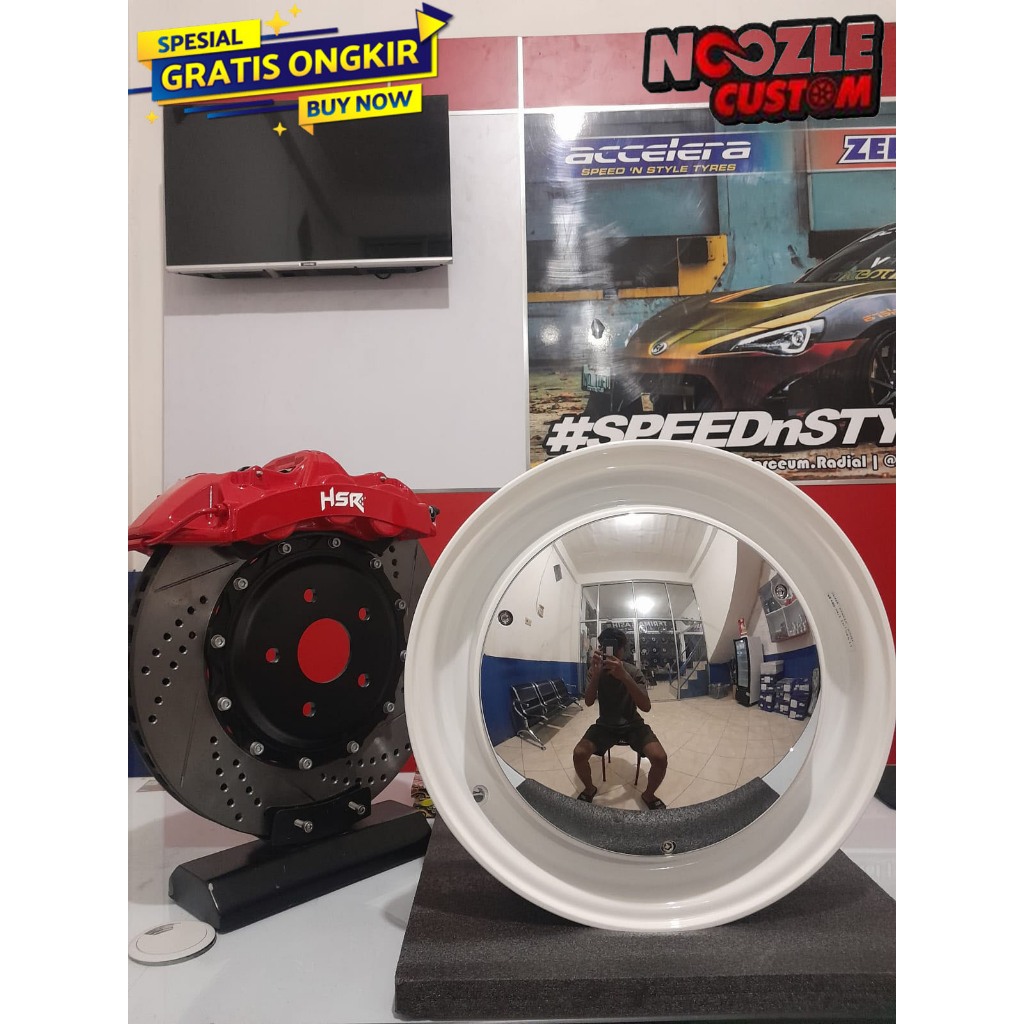 Velg Mobil HSR Ring 14 Baut 4 Pelek Racing Terbaru HSR Type Mirror Pelek R14