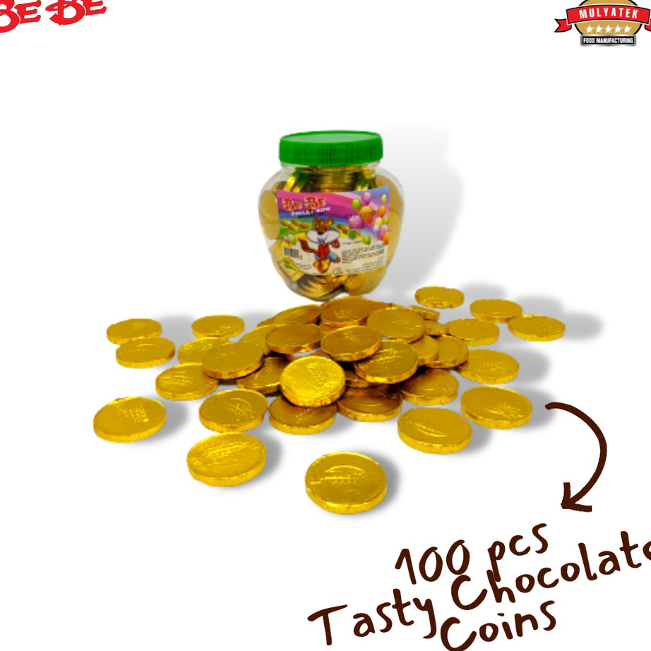 

Laris BeBe Chocolate Coin Snack Coklat Koin Gurih 100 pcs