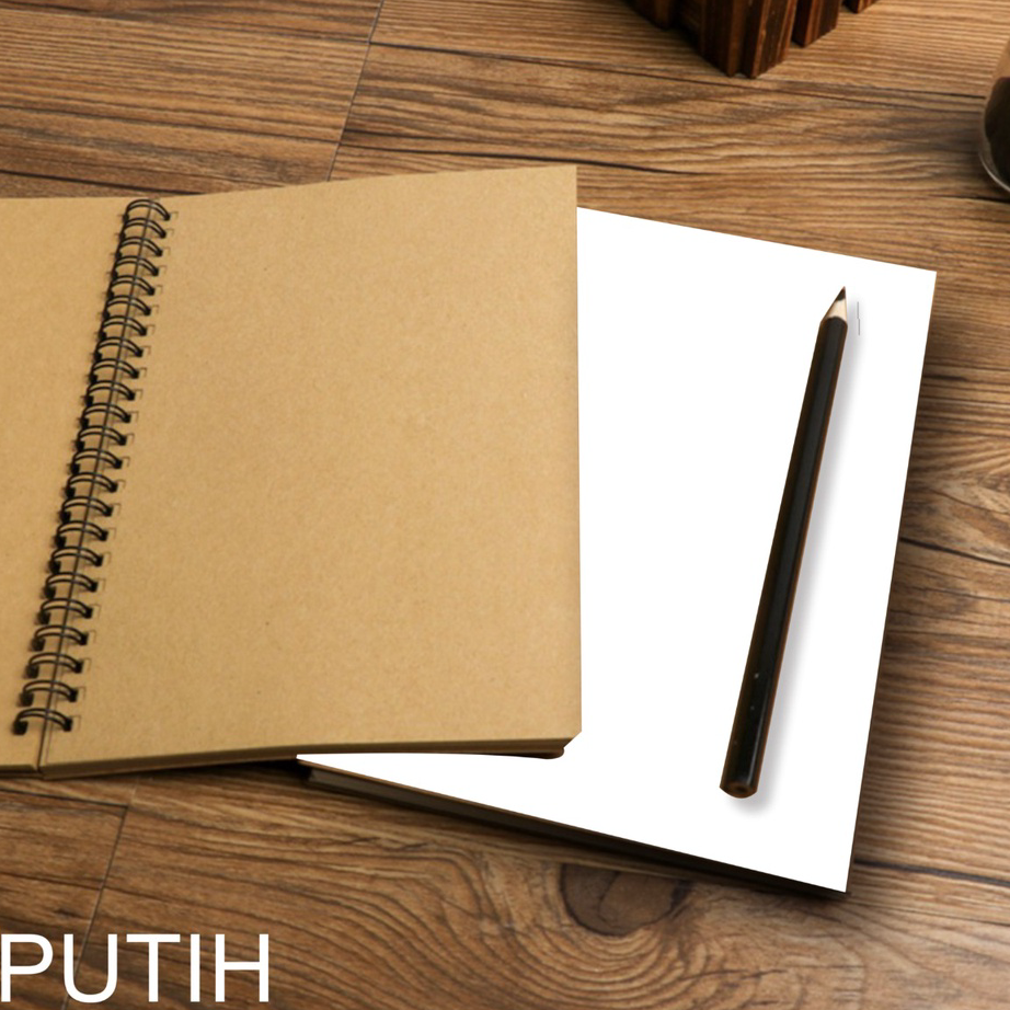 

Buruan Beli Sketchbook A5 A6 Polos Craft Vintage Buku Sketsa Sektch book murah sketchbook Brown Paper Vintage