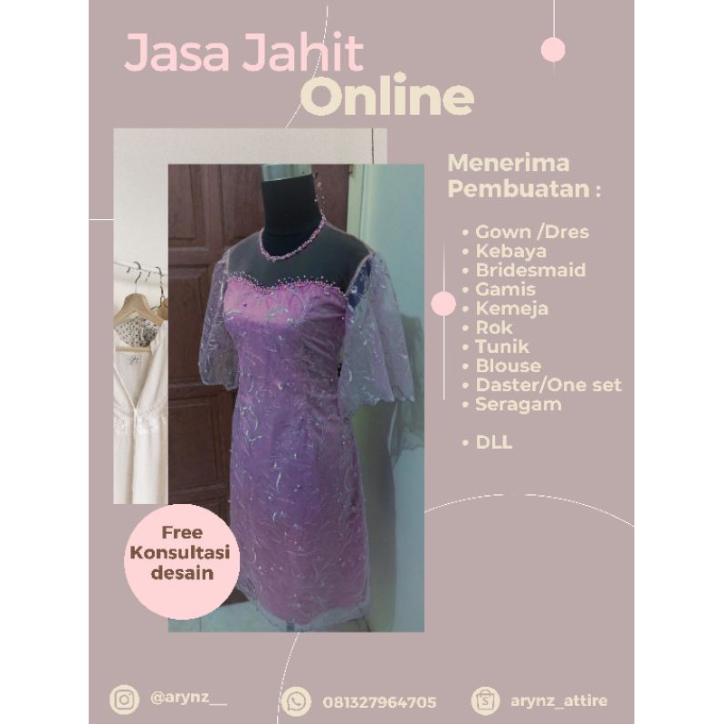 Jasa Jahit Online/Custom Dress/ Jahit Murah/Jasa Jahit / Jahit