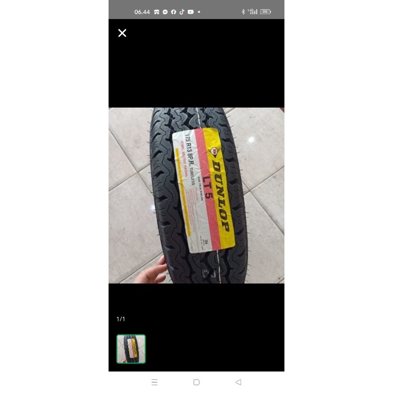 Ban Mobil Dunlop LT5 Ukuran 175 R13 Cocok untuk Carry, Futura, Granmax