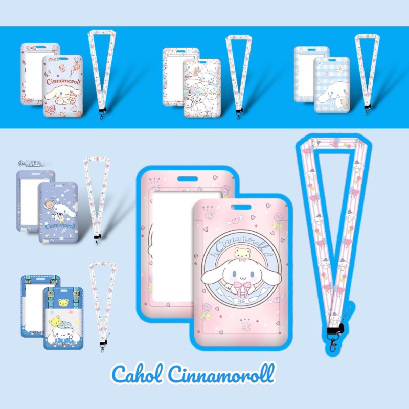 [ Ready Stock ] Cahol PC Photocard Card Holder Strap Gantungan Leher Tali Panjang Cinnamoroll Sanrio