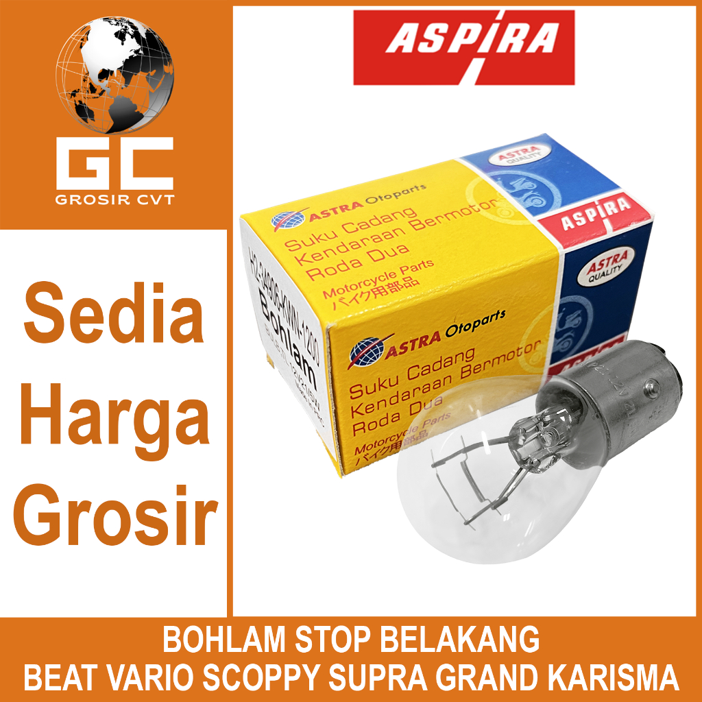 Lampu Bohlam Belakang Stop Motor Honda Beat Genio Deluxe Scoopy Spacy Vario PCX ADV Karbu Fi ESP 110