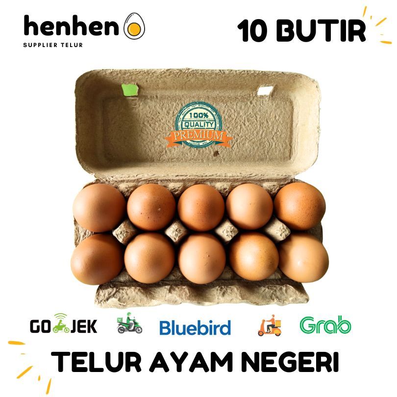 

TELUR AYAM NEGERI PER BOX = 10 BUTIR HENMART
