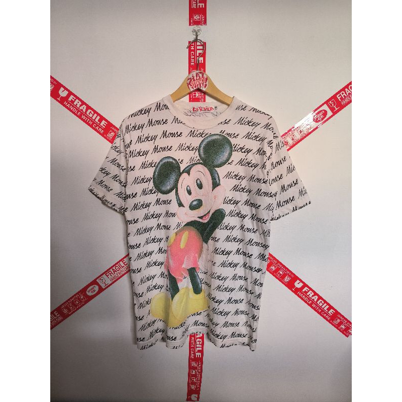 KAOS TSHIRT VTG 90S RAY SUMMERS DISNEY MICKEY MOUSE AOP