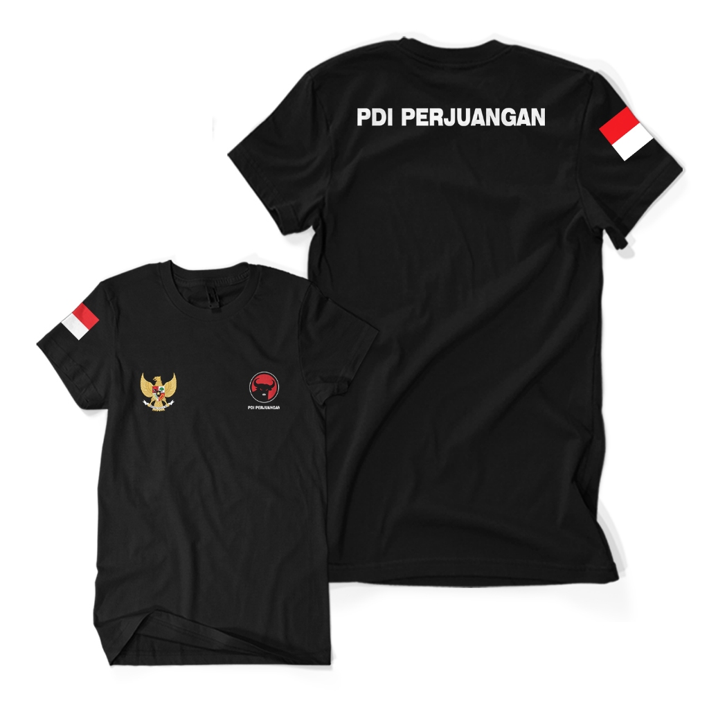 Kaos Distro Premium PARTAI PDIP - Baju Partai Demokrasi Indonesia Perjuangan Unisex Dewasa