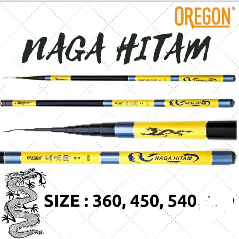 Joran Tegek Oregon Naga hitam Carbon Kolong