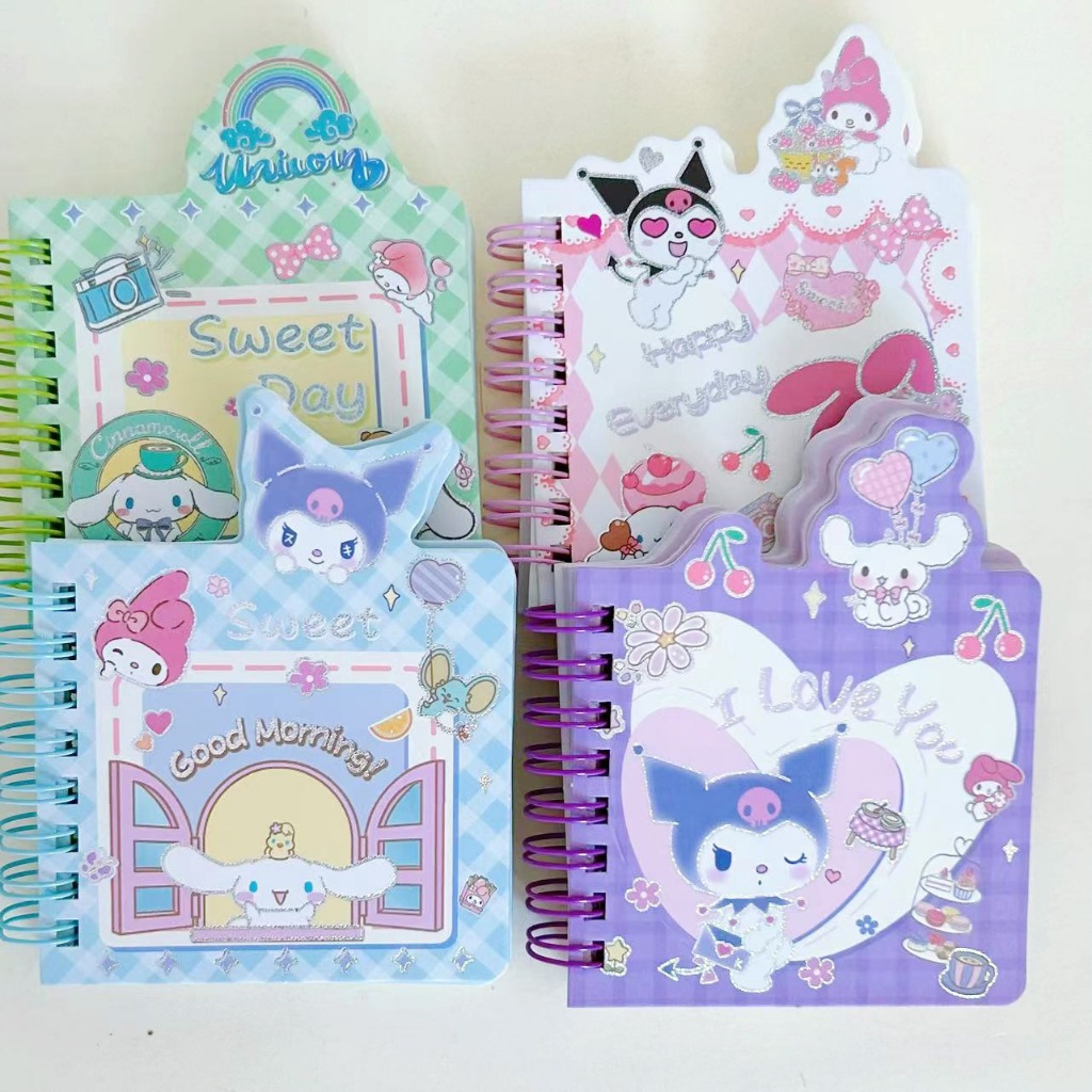 

NOTEBOOK A7 MINI BINDER GLITTER SANRIO BUKU DIARY MINI MINI BINDER PORTABLE NOTE BOOK NOTES LUCU MINI NOTEBOOK MEMO BUKU CATATAN KECIL SANRIO KUROMI CINNAMOROL MELODY vincess