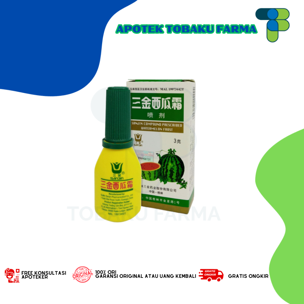 SANJIN WATERMELON FROST INSUFFLATIONS 3G OBAT SARIAWAN ANAK BAYI DEWASA,OBAT TETES SARIAWAN