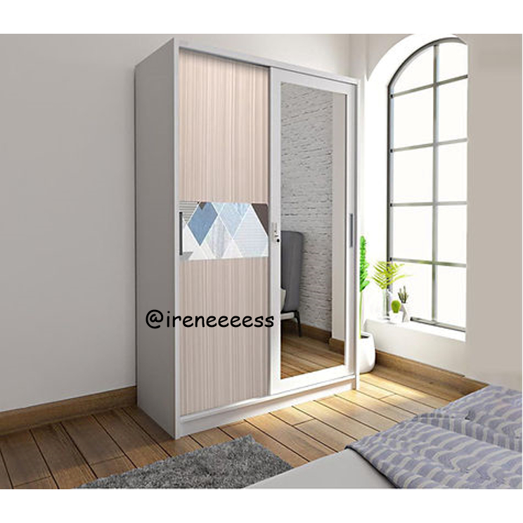 LEMARI PAKAIAN SLIDING BESI / LEMARI BAJU PLAT BESI MODEL TERBARU LEMARI ANTI AIR FORTE A ACTIV