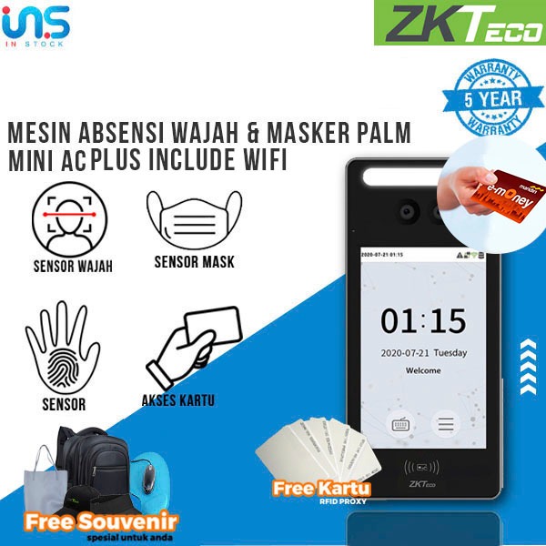 Mesin Akses Kontrol Dan Absensi Kartu RFID MINI AC PLUS MOLUDE WIFI