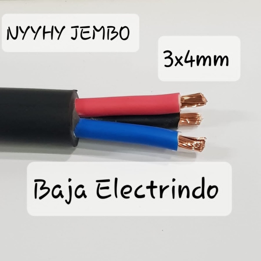 Kabel Serabut isi 3 NYYHY 3x4mm JEMBO @50mtr NYYHY 3x4 mm