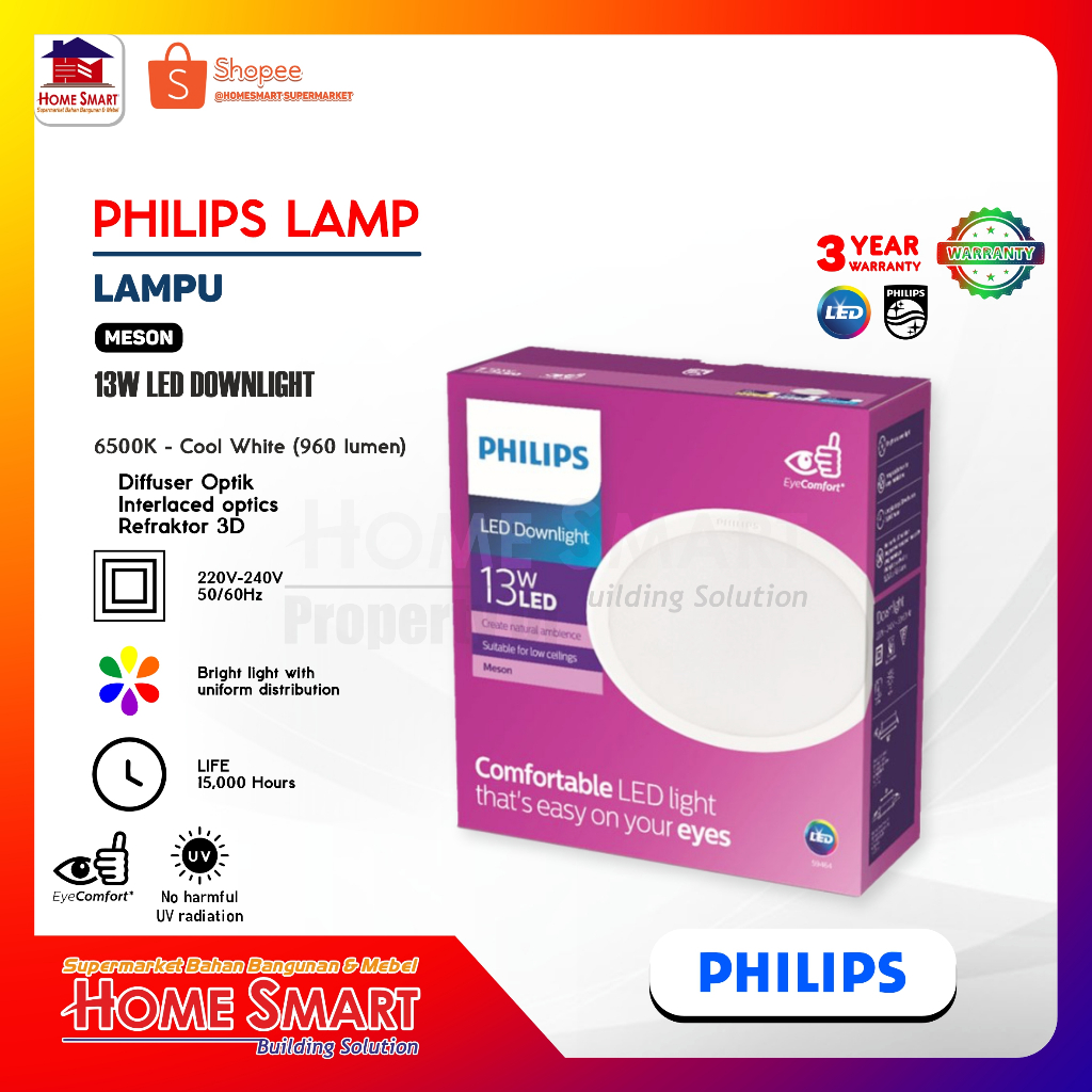 LED DOWNLIGHT PANEL PHILIPS 59464 13 WATT 4.5INCH MESON 13W 4.5 INCH