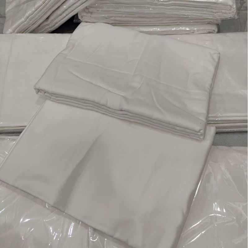 Kain Ihrom Pria 1Set Atas Bawah Bahan Katun Lembut Dingin / Pakaian Haji Umroh Pria